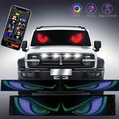 5 В светодиодная матричная пиксельная панель DIY RGB-подсветка граффити прокручивающаяся текстовая доска, передний и передний экран лобового стекла, дистанционное управление и управление через приложение