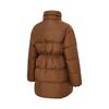Adidas Waist-Defining Solid Color Mid-Length Warm Fashionable Versatile Duck Down Jacket Women Jacket Brown JL9845