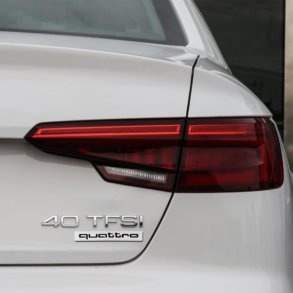 2Pcs Car Styling Quattro Logo Side Body Rear Trunk Logo Sticker For Audi A3 8P 8V A6 C8 C7 A4 B7 S8 A8 D3 D4 A5 A8 Q3 Q5 Q2 Q7