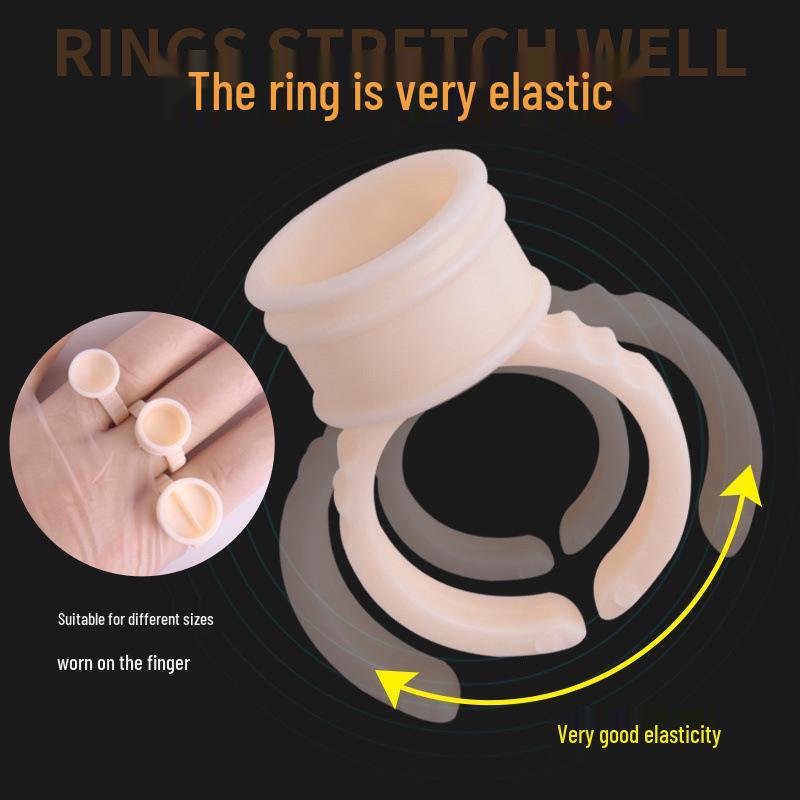 Silicone Finger Ring for Tattoo Ink & Eyelash Glue