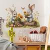 Hardworking Little Rabbit Garden Sunflower Butterfly Home Atmosphere Decorative Wall Stickers