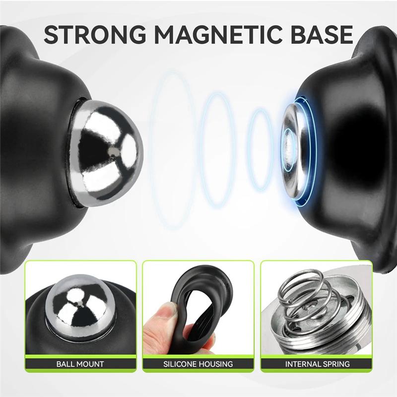 For Motorhome Travel Trailer 1 Pair Heavy Duty RV Magnetic Baggage Door Catch Holder Latch Black
