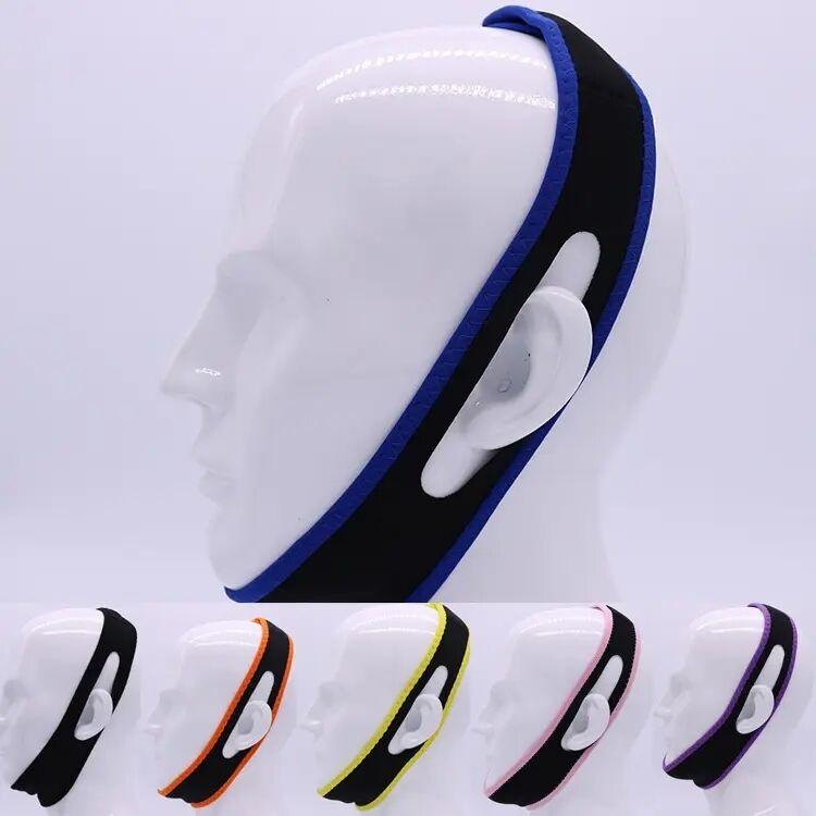 Customized High Quality Anti Snore Chin Strap with Charcoal and Nylon Material Breathing Guard Stopper Full Face Mask for Sleep