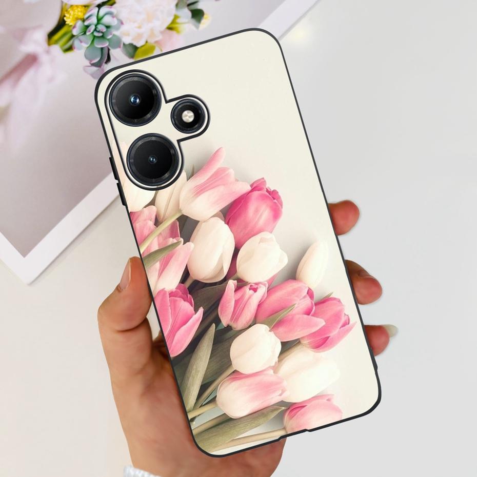 Чехол для телефона Infinix Hot 30i 30 Play NFC Красивый Цветок Бабочка Расписной Мягкий Силиконовый Чехол Для Infinix Hot30 30Play Hot30i