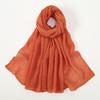 Big Size Pleated Shimmer Cotton Hijab Scarf For Women Muslim Long Shawls Solid Headscarf Wraps Islamic Headband Turban 180*90cm