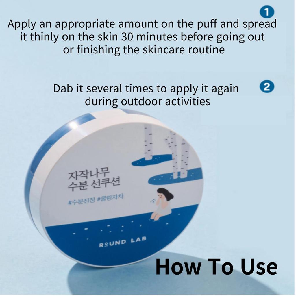 ROUND LAB Увлажняющий солнцезащитный крем SPF50+ PA++++ 15 г | Тонизирует Легко носить с собой Солнцезащитный крем для ухода за лицом
