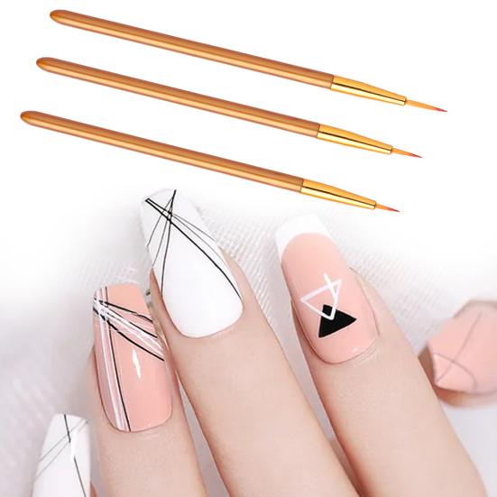 3 шт. Кисти для подводки ногтей, резьба по дереву, живопись, легкие многоцелевые, супертонкие, УФ-гелевые кисти, маникюрные инструменты