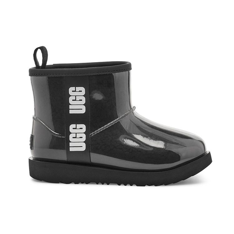 UGG Классические прозрачные мини-сапоги II Детские Черные Детские кроссовки 1112386K-BLK