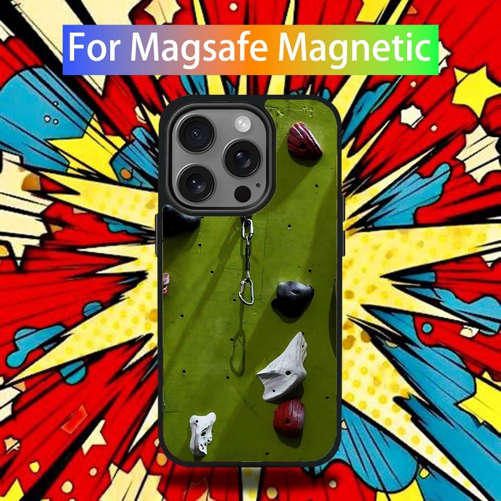 Rock Climbing Wall Phone Case For iPhone 17,16,15,14,13,12,11 Pro,Max,Plus,Mini,Air,E Magnetic Magsafe Cover