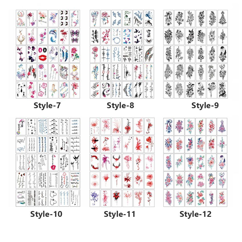 Имитация цветного рисунка Водонепроницаемые временные татуировки Наклейки на тело Поддельные татуировки Наклейки