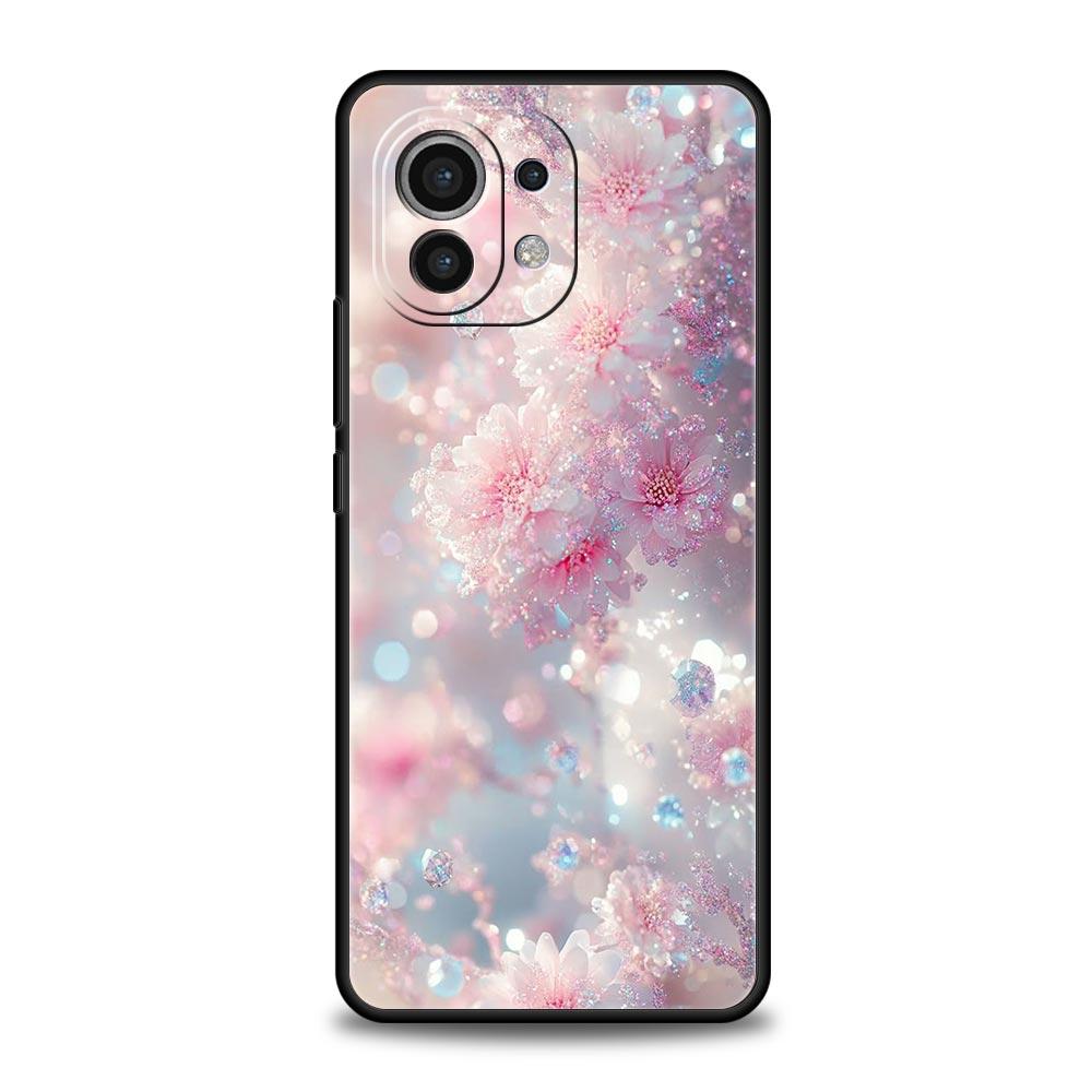 Korean Flower Phone Case Cover for Xiaomi Mi 17 15 14 13 12 11 Ultra 15T 14T 13T 12T 11T Pro Lite 5G Soft TPU Shell Fundas Capas
