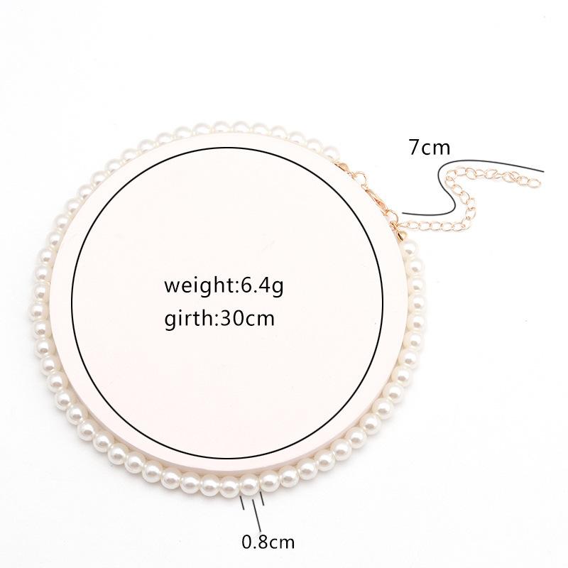 Элегантный большой белый искусственный жемчуг бусины колье ключицы цепи ожерелье для женщин свадьба винтажный жемчужный воротник ювелирные изделия новый