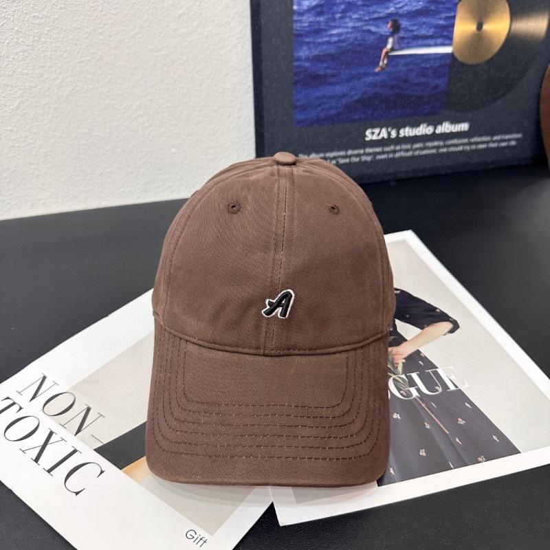 Spring And Summer Letter A Embroidered Baseball Cap Children'S Versatile Face Small Casual Shade Peaked Cap Men