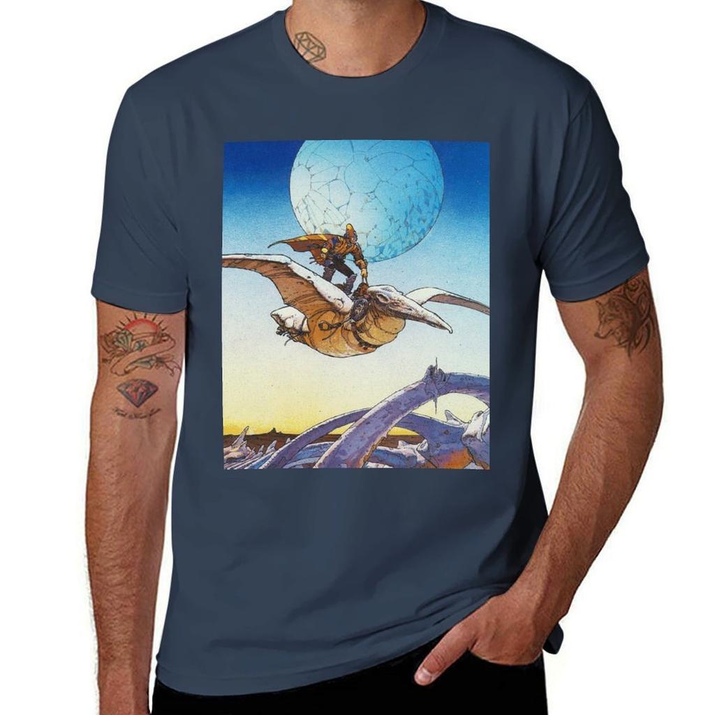 Jean Giraud Tshirt Basic Plain Tee For Spring And Summer