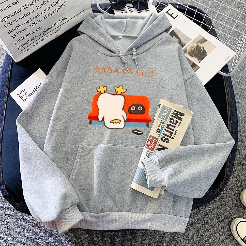 Duck Kawaii Cartoon Hoodies Casual Long Sleeve Ropa Mujer Sweatshirt Comfortable Regulai Fit Women Men Sudaderas Con Capucha