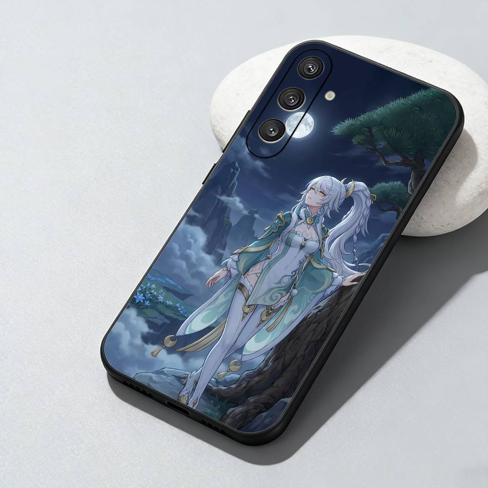 Чехол для телефона ZiBai G-Genshin I-Impact для Samsung Galaxy A73, A72, A71, A70, A52, A51 Другие Мягкий Черный Чехол