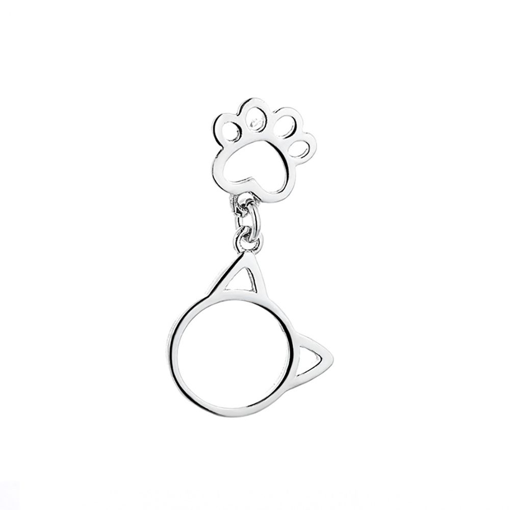 Exquisite Girls Woman Korean Copper Ear Buckle Fashion Jewelry Cat Stud Earring Cat's Paw Earring