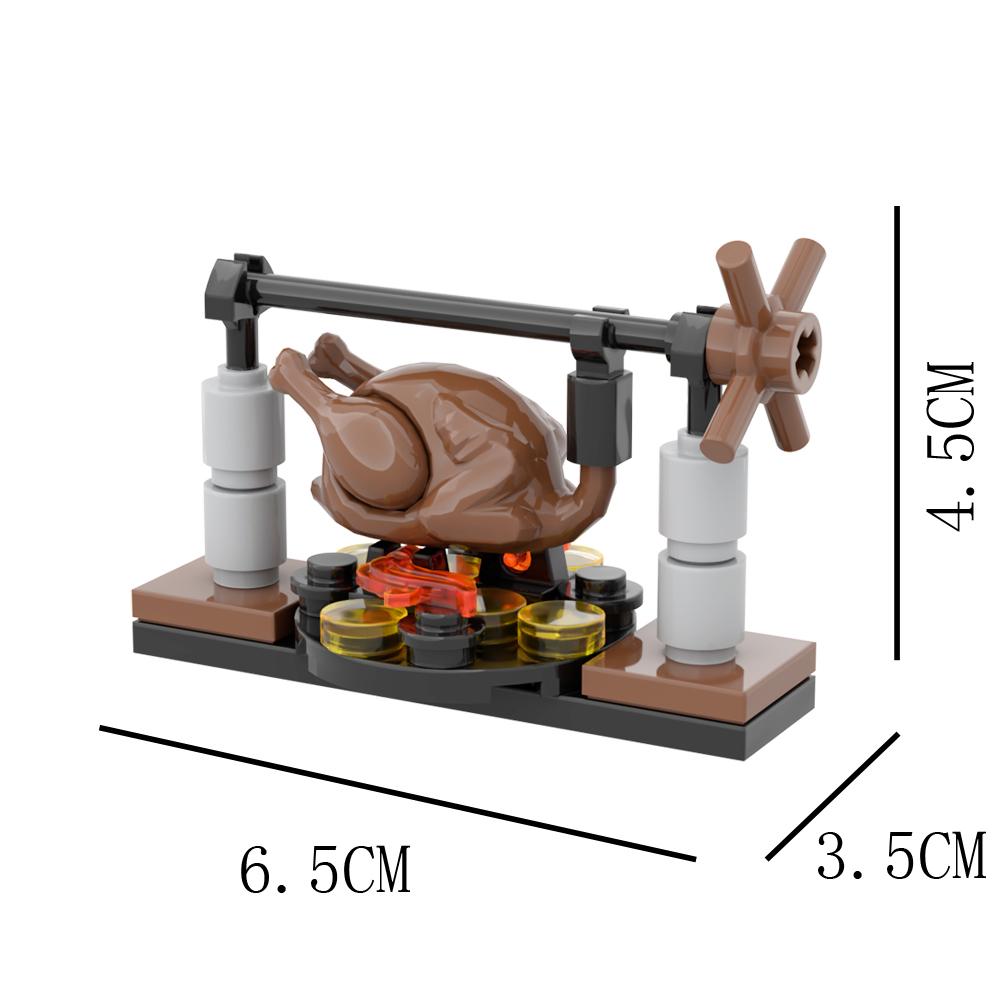 MOC Средневековая городская сцена Строительные блоки Доска объявлений Таверна Камин Костер Судейское место Вид улицы Кирпичная игрушка