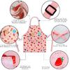 Kids Chef Hat and Apron, Adjustable Kids Aprons with Pocket Girls Boys Kitchen Toddler Aprons for Cooking Baking