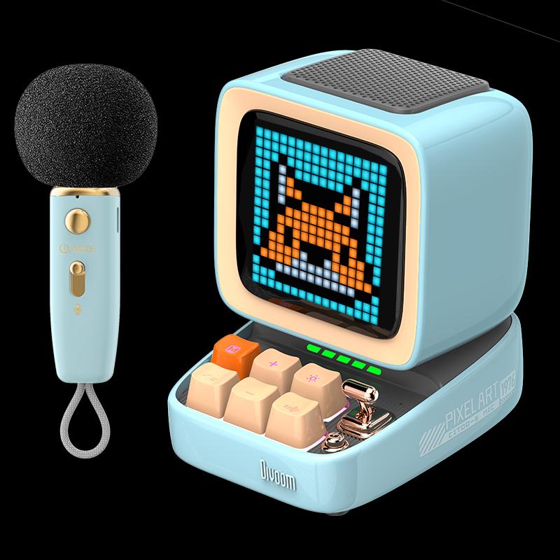 Divoom DitooMic Ретро Пиксель Арт Bluetooth Колонка с Караоке Микрофоном (Китайская версия)