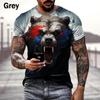 Tiger Print Men's Pattern Design O Neck Novelty T Shirt Temperament Casual Comfortable T Shirt Summer Men's 3D Clothing Tops
