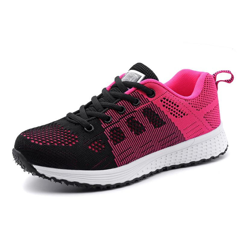 Fashion Fashion 2025 New Women's Sneakers Mesh Fabric Woman Shoes Walking Sneaker Woman Lace Up Tenis Feminino Sneakers For Women