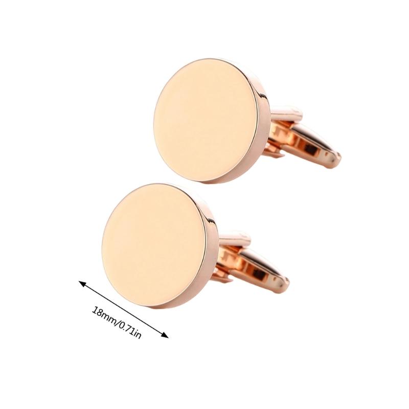 Круглые запонки для мужчин Свадьба День рождения Банкет Выпускной Вечеринка Деловая встреча Рубашки Запонки Рубашка Костюм Манжеты Застежки Зажим