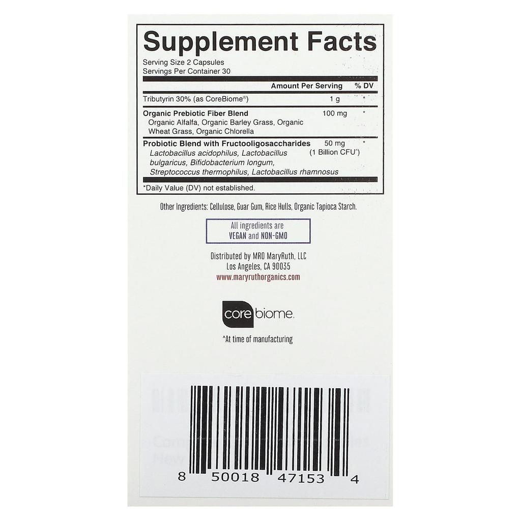 MaryRuth's Complete Gut Health, 3-in-1, 60 Capsules