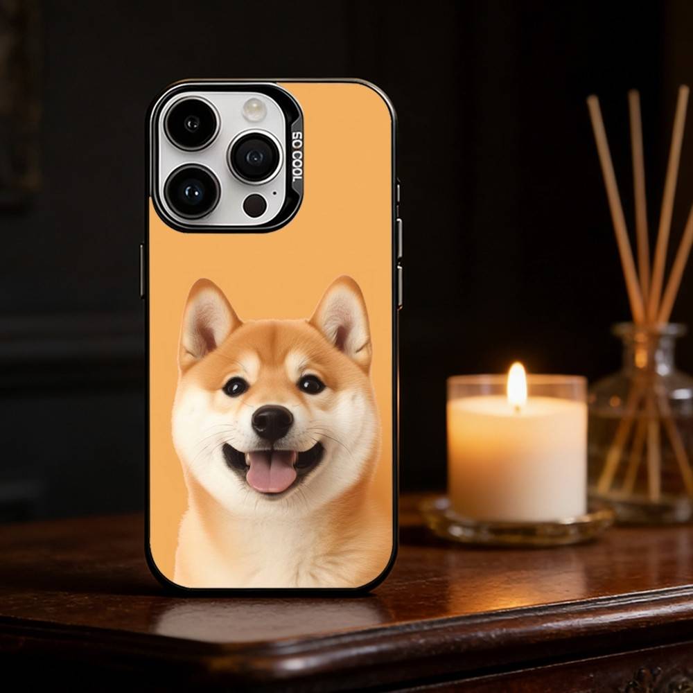 Cute Shiba Inu Phone Case Color Silver Shell For IPhone 17 16 15 14 13 12 11 Pro Max Plus