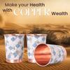 New Copper Printed Design 250ML Water Glass with Rust Proof Protection for Home and Office Use Ayurveda and Yoga Health Benefits Glass Set of 6