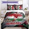 Hungary Football Printed Bedding 3 Piece Set Cozy Breathable Bed Cover Set as Housewarming Holiday Gift