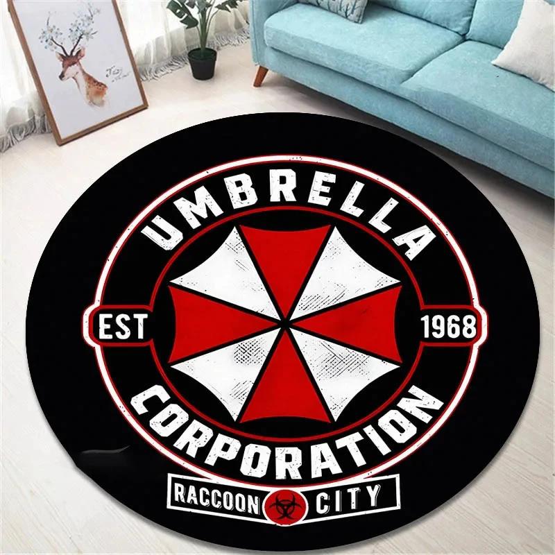R-Resident Evil Ковер круглый с принтом Umbrella для гостиной, спальни, красивые коврики, нескользящий коврик для двери, напольные коврики, подарок на день рождения