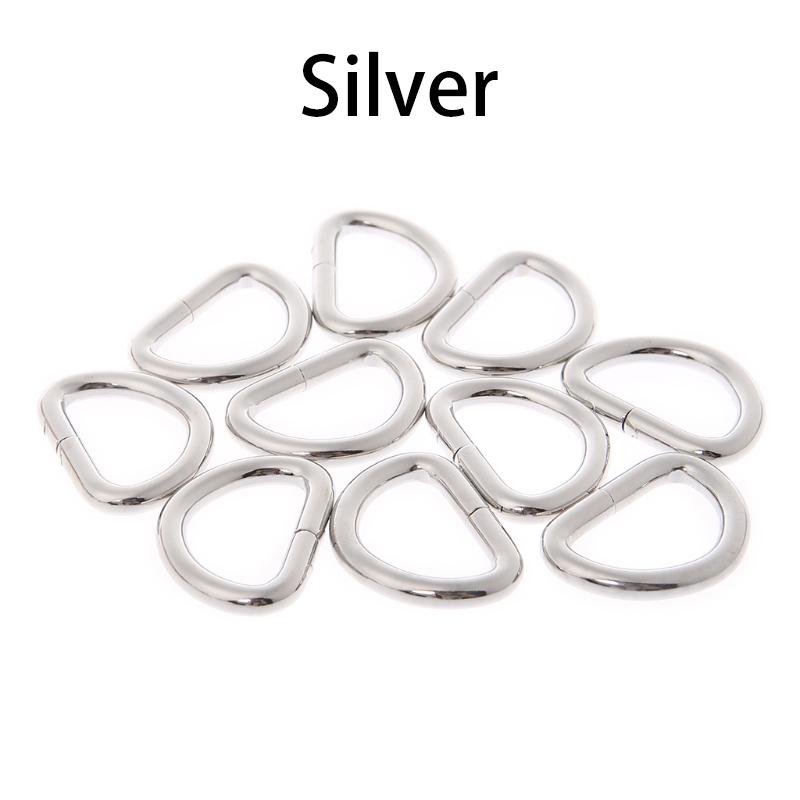 D-кольцо Металлический лямочный ремешок Кожаная сумка Ремесленная пряжка Ремесло 10 шт.