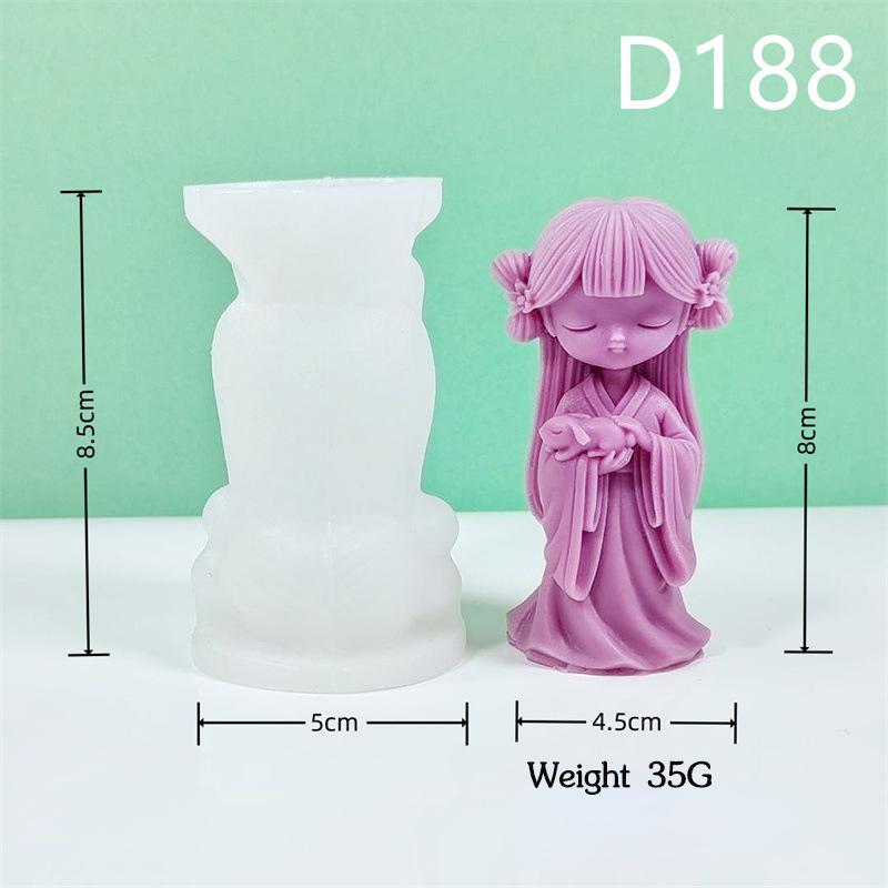 3D Милая Принцесса Силиконовая Форма для Свечей DIY Девочка с Закрытыми Глазами Ароматерапия Гипс Кристалл Смола Форма для Заливки Домашние Поделки Подарки