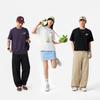Li-Ning Унисекс Повседневная футболка с круглым вырезом и принтом букв для пары ATSW303-7