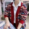 Осень и зима новый модный цветной вязаный кардиган куртка женская повседневная иностранная свободная и тонкая верхняя часть