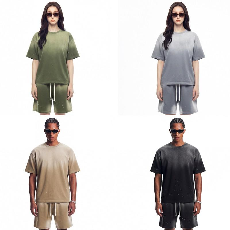 Mens Loose Fit Cotton Blend T-Shirt Breathable Streetwear Short Sleeve Top Teens