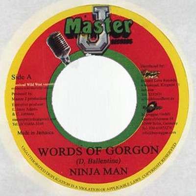 7-дюймовая пластинка NINJAMAN - Words Of Gorgon NONE Master J Record Ямайка Регги, Ска и Даб Б/у