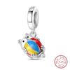 Модные серебряные (925 пробы) подвески-шармы с животными для отпуска, серфинга, котиками, милым розовым кроликом. Подходят для браслетов Qikaola. Тонкие ювелирные изделия для DIY