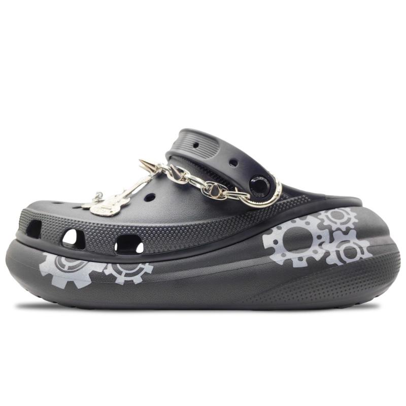 Crocs Классические кроксы Mechatpunk подарочная коробка панк-стиль клоги унисекс черные