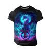 Мужская футболка с принтом 3D-дракона, летняя повседневная мужская уличная футболка, спортивная на открытом воздухе, с коротким рукавом, городская модная мужская футболка