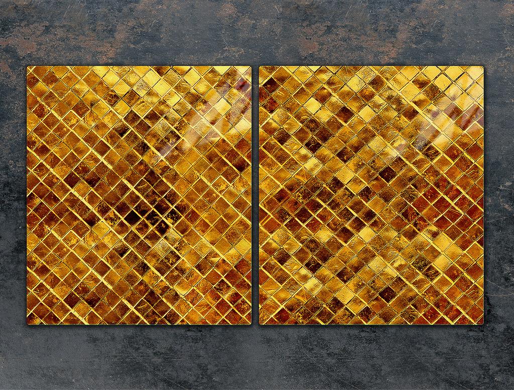 Glass protective plate for the stove 2x45x52 Honey