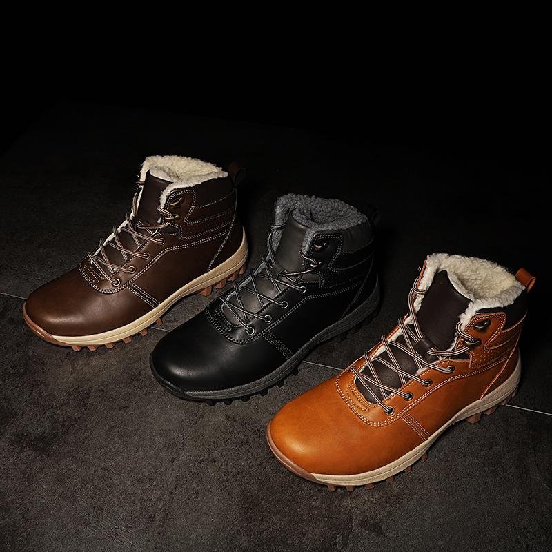 Men Boots High Quality Hking Shoes High Top Shoes Tactical Sneakers Snow Wniter Boots Outdoor Mountaineering Camping Thick Sole