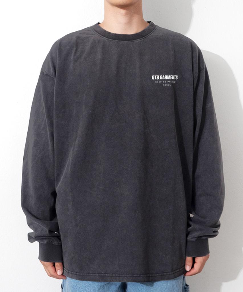QT8 GARMENTS Tl Sp Washed Simple Long Sleeve (Black)