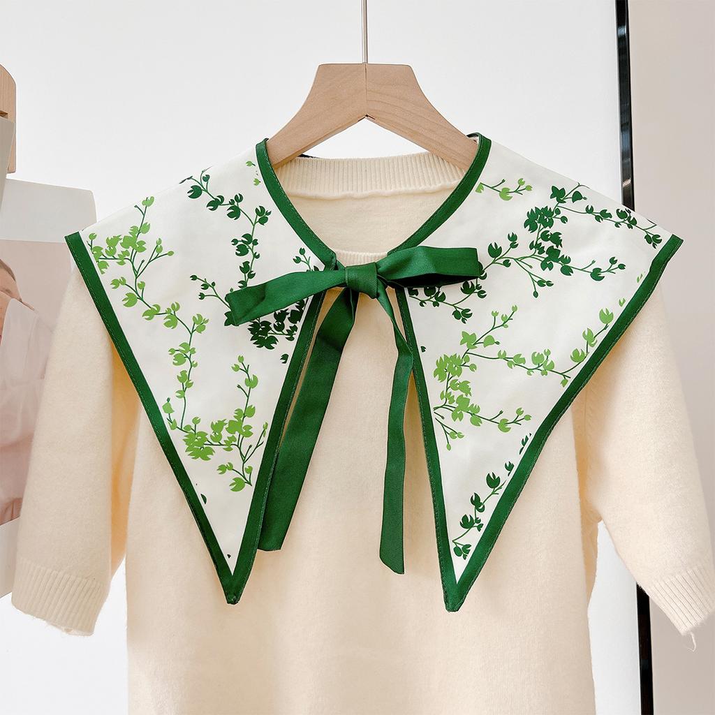 Fashion Detachable Collars Floral Printed Shawl Summer Shoulder Cover Fake Collar For Women Decorated Scarf Poncho New Design