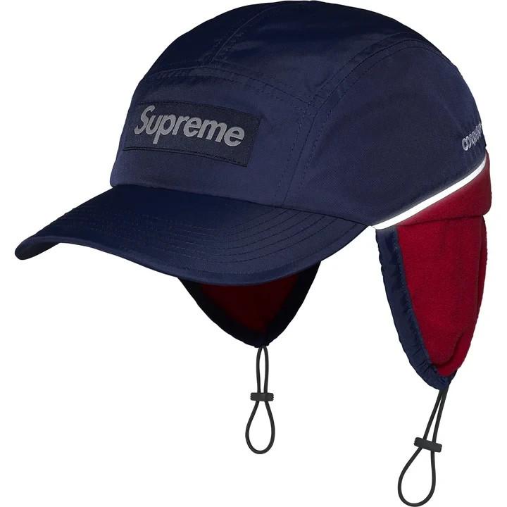 Supreme Складная походная кепка с отворотами на уши, на подкладке Polartec, темно-синяя