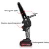 Mini 3000W 6 Inch 88V Electric Chain Saw With 2Pcs Battery Rechargeable Woodworking Pruning Saw One-handed Garden Power Tool
