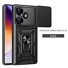 Чехол для Xiaomi Poco F6 Чехол Poco F6 poco f6 Магнитное кольцо-держатель Бронированный чехол для телефона Защита камеры сдвижной Задняя крышка