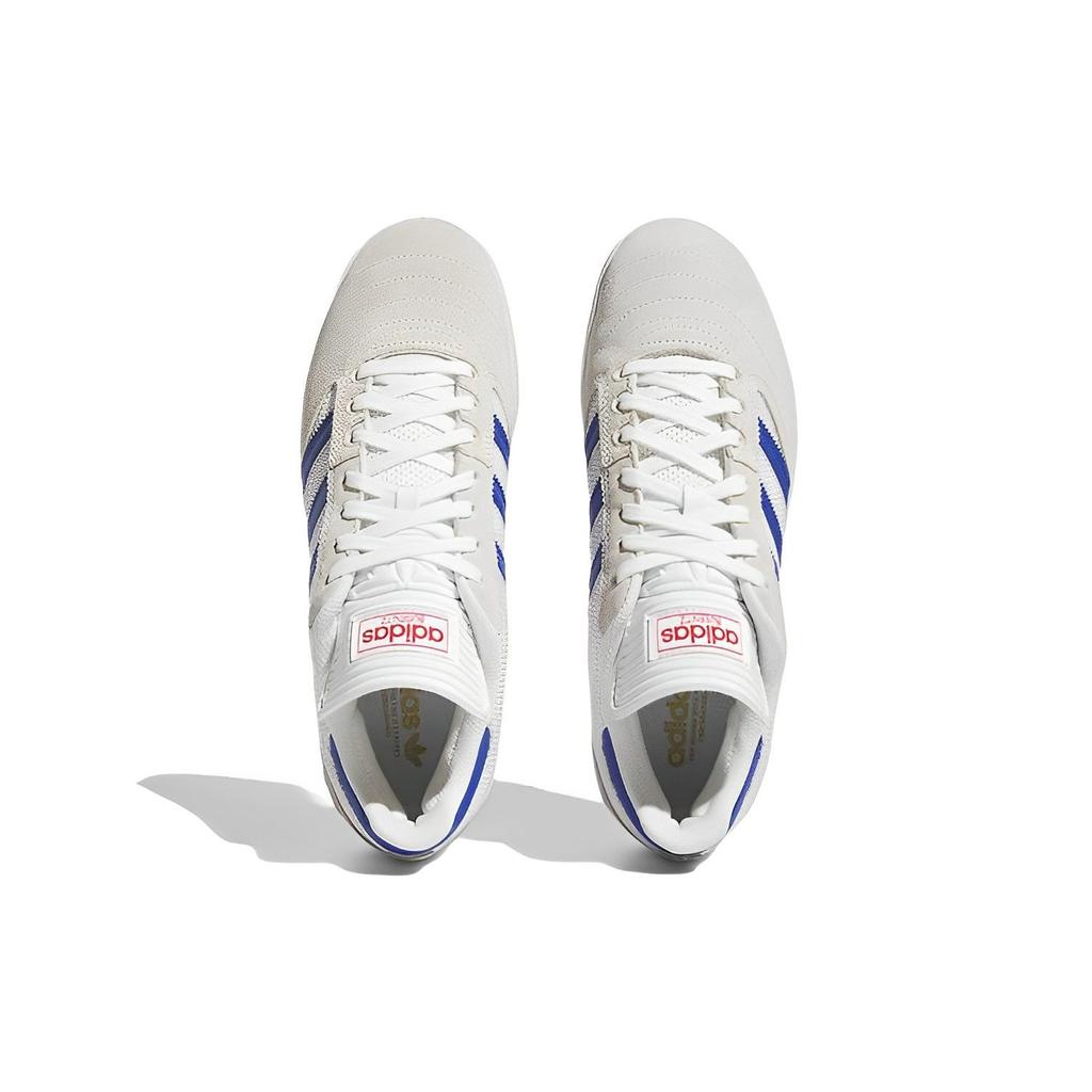 Adidas Кроссовки унисекс Busenitz White Semi Lucid Blue, кристально-белые, золотисто-металлические HQ2026