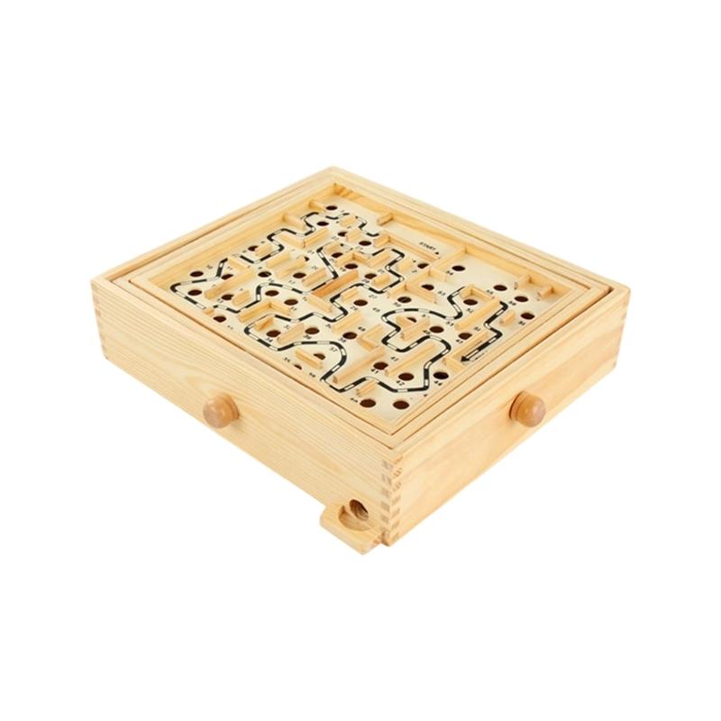 Educational Maze Puzzle Game Toy For Adult and Kids Concentration and Balance Skill Training Bead Maze Board Game Toy